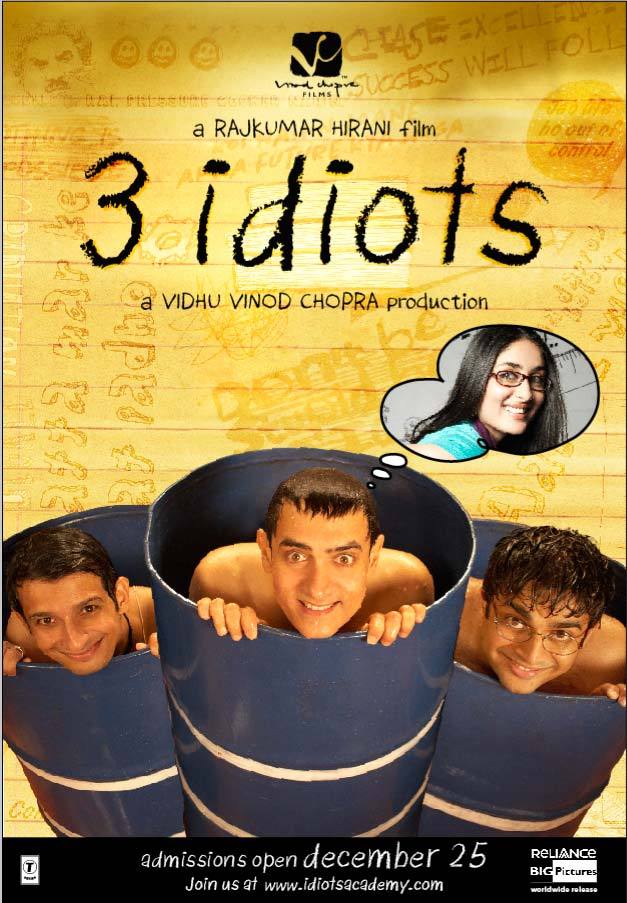 In 3 Idiots we embark on a hilarious and thought-provoking journey through the lives of three engineering students - Rancho (Aamir Khan), Farhan (R. Madhavan), and Raju (Sharman Joshi).